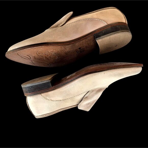 Free People Beige Leather Suede Loafers Women’s 38 Made in India - Picture 5 of 12